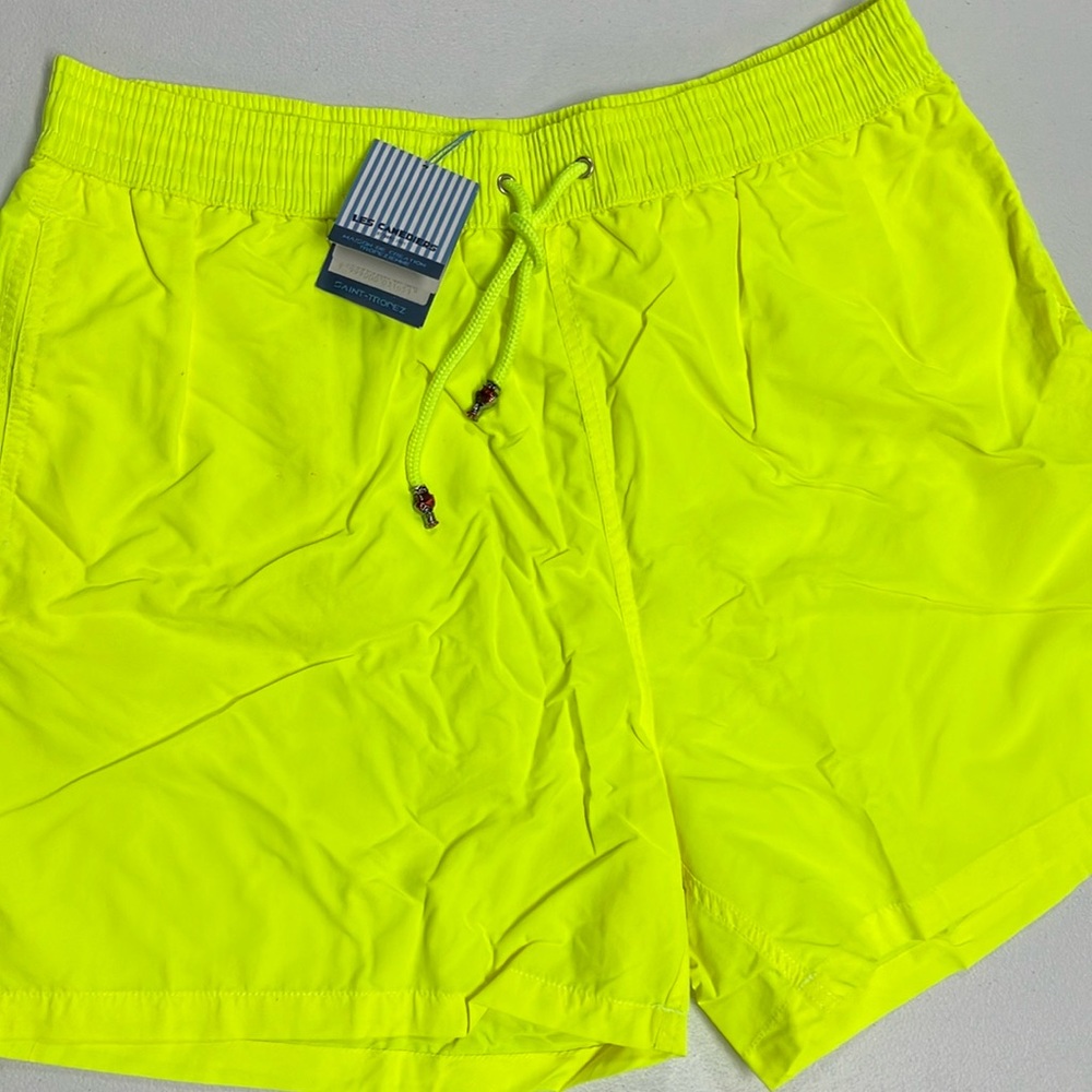 Les Canebiers Mens NWF Neon Yellow Swim Shorts 🇫🇷